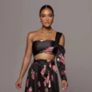 JLUXLABEL BLACK LILETTE TOP - NWOT